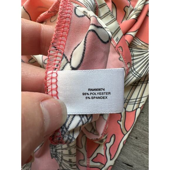 NWT Boston Proper Strapless Maxi Dress Coral Shells Blouson Large - Picture 8 of 12